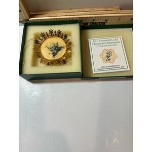 M.I. Hummel Gold “Little Pharmacist” Christmas Ornament Vintage Collectible